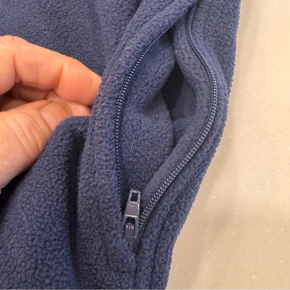 Polo Ralph Lauren Boys Fleece 1/4 Zip Navy Blue Red Trim POLO Logo Pullover Sz 6 - Picture 6 of 13